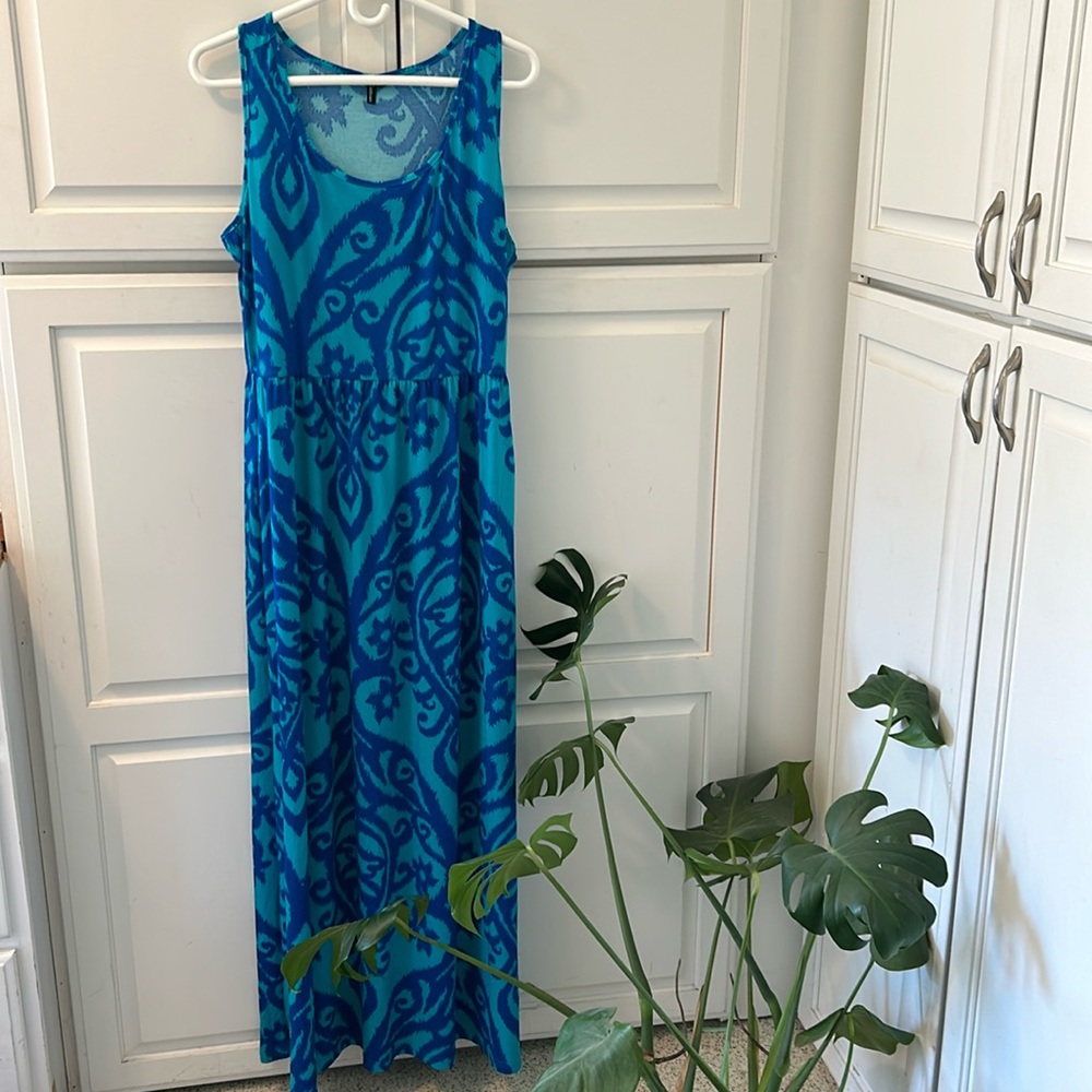 Zattcas Women’s Maxi Dress XXL Teal/Aqua